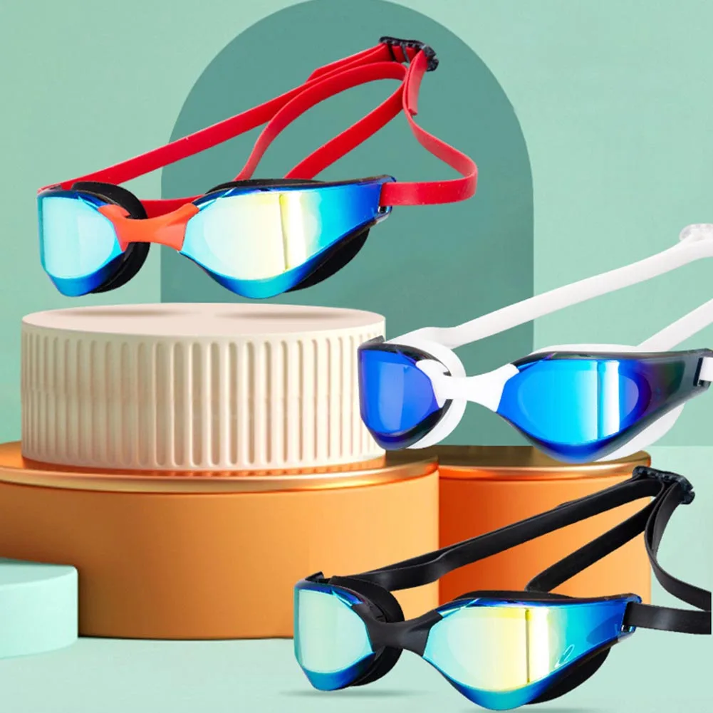 Swimming Goggles For Men Women Anti-Fog Uv Prescription Waterproof Silicone Adjust Swim Pool Eyewear Adults Kids Diving Glasses 3