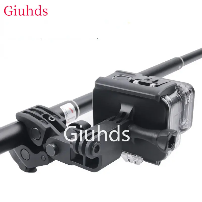 Gun/Rod/Bow Camera Clamp Mount Fishing Pole Clamp with Front Rear Camera  Mounts for GoPro Hero 4 3 Session, Xiaomi Yi, SJCAM