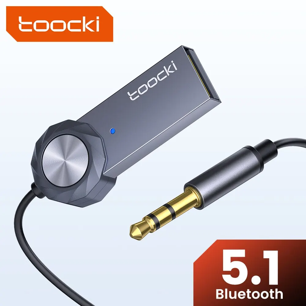 Bluetooth Transceiver Adapter Bluetooth Aux Adaptor Bluetooth Adapter Audio Adapter Toocki Bluetooth 5.1 Aux Adapter Dongle USB to 3.5mm Jack Wireless Car Bluetooth Receiver Hands-free Kit Car BT Transmitter