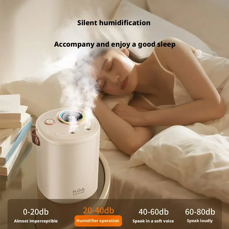 Portable Wireless Humidifier Dual Spray Mist Humidifier with Colorful Light Rechargeable/Plug-in for Home Office Baby Room 5