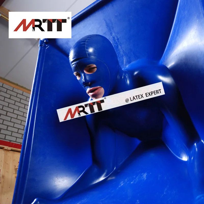 Latex fetish hood sexy bodysuit submissive latex Bag Fetish latex hood Body Bag Vacuum Bed restraint
