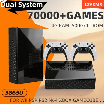 Console retrò per videogiochi R3 PRO con sistema Batocera, 500GB, 3865U, oltre 70000 giochi per Wii, PS2, PSP, Saturn, GameCube, N64, con controller wireless.