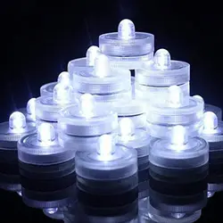 LED Flameless Waterproof Submersible Tea Light Candles for Decorative and Event Lighting (24 pcs)