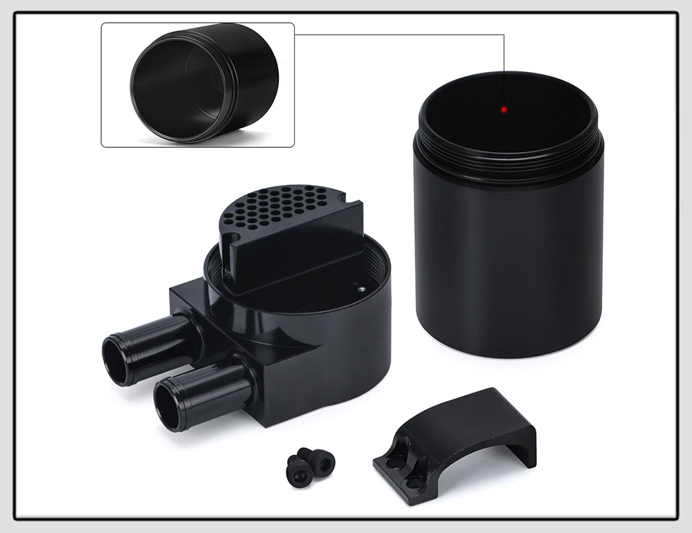 Verblüfft Billet Aluminium Oil Catch Tank/Können Runde Können Reservoir Turbo Öl Fangen kann/Können Fangen für BMW/VW/AUDI 19MM Barb VR-TK60 – Detail 3