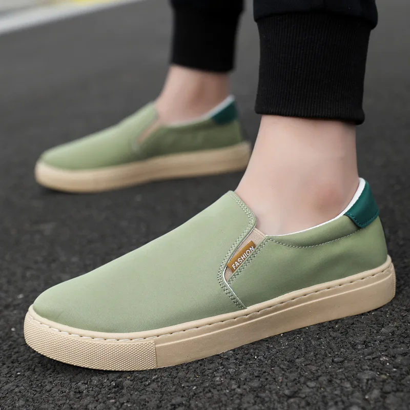 2022 White Sneakers Men Casual Shoes Slip on Canvas Shoes Men Loafers Comfortable Vulcanized Shoes Mens Trainers Plus Size 39-48 4