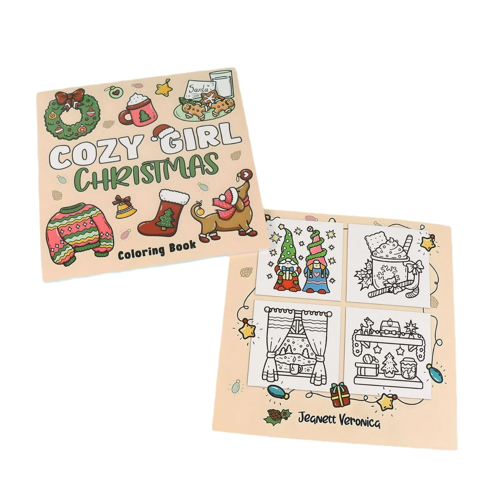 UYEE COZY GIRL Coloring Book Set In Cozy Moments For Relaxation Educational Doodles Book Featuring Adorable Creepy Creatures