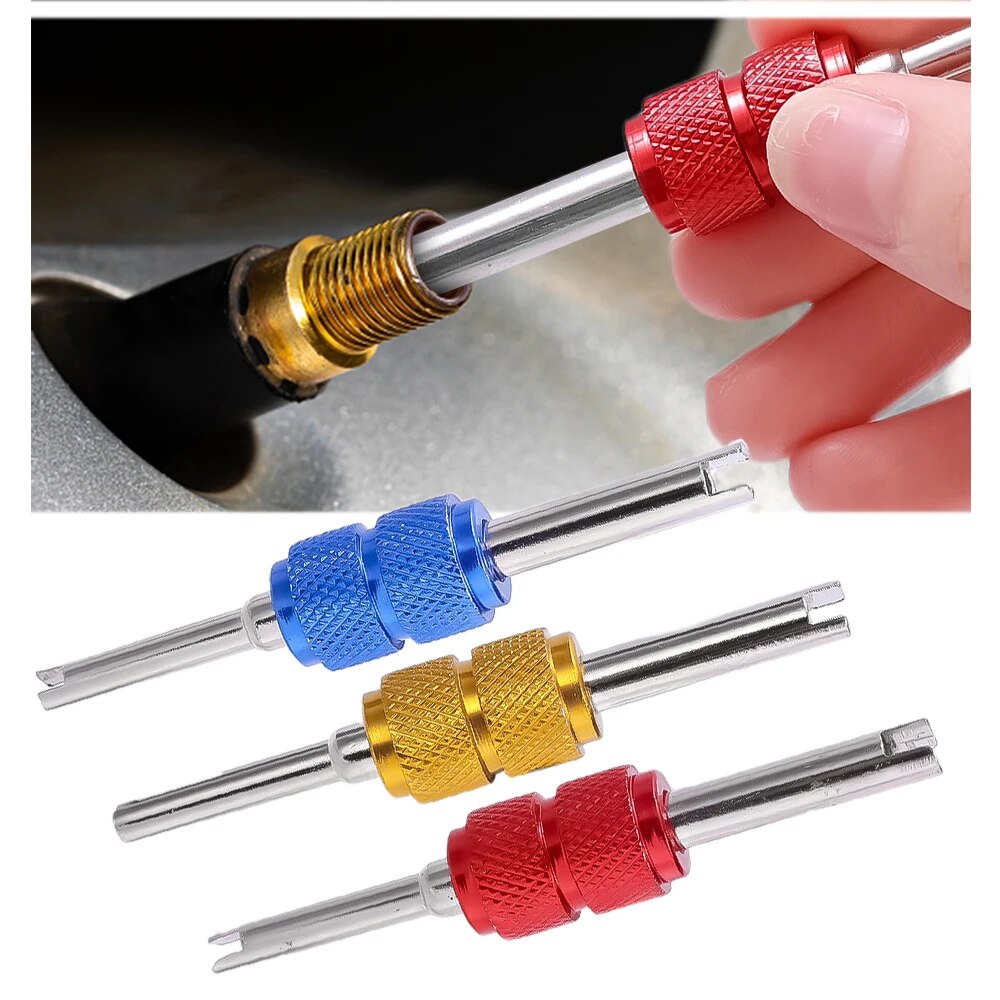  Universal Tire Valve Core Stems Remover Screwdriver Auto Truck Bicycle Wheel Repair Tool Dual Use Car Accessories Tire Remover 