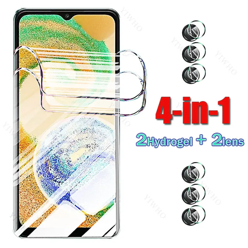 4 In1 Per Samsung Galaxy A04S A04 A04E A04S A04E Pellicola Idrogel Proteggi Schermo Hd Camera Glass Per Sumsung A 04 04E 04E 04S 04S