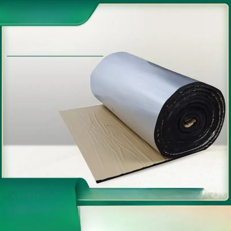 Soundproofing Cotton Sound Insulation Cotton Self Adhesive Aluminum Foil Backing Adhesive Soundproof Cotton B1 Grade Flame Retardant Insulation Cotton Roof Aluminum Foil
