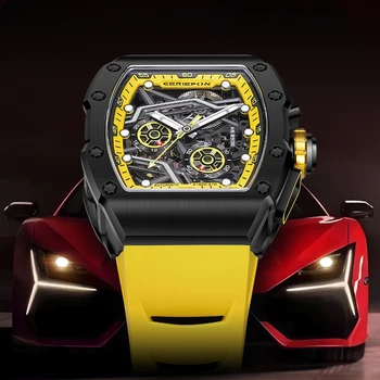 2024 Luxury Automatic Watches Men's Mechanical Watch Bracelet Accessories Richard Style Waterproof Stainless Steel Clock Relogio