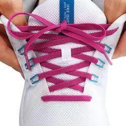 Premium Flat Elastic Shoelaces - Stylish and Versatile Shoe Accessories - 160cm (Roes red)
