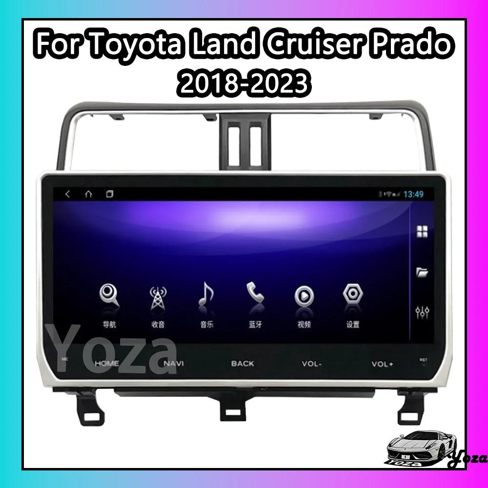 

Автомобильный радиоприемник Yoza Carplay для Toyota Land Cruiser Prado 2018-2023, Android11, сенсорный экран, мультимедийный плеер, GPS-навигация, стерео 4G