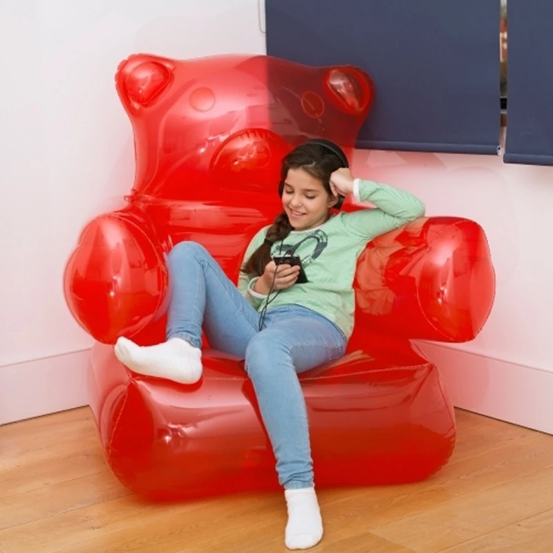 Poltrona gonfiabile a forma di orsetto gommoso durevole in PVC