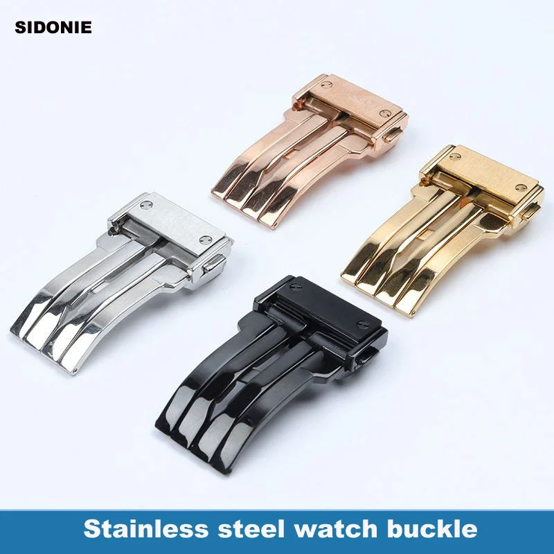 Chiusura Solida In Acciaio Inossidabile Con Strumenti Argento Nero Adatto Per Hublot Big Bang Watch Fibbia Per Cinturino In Pelle Siliconica Da Uomo 2