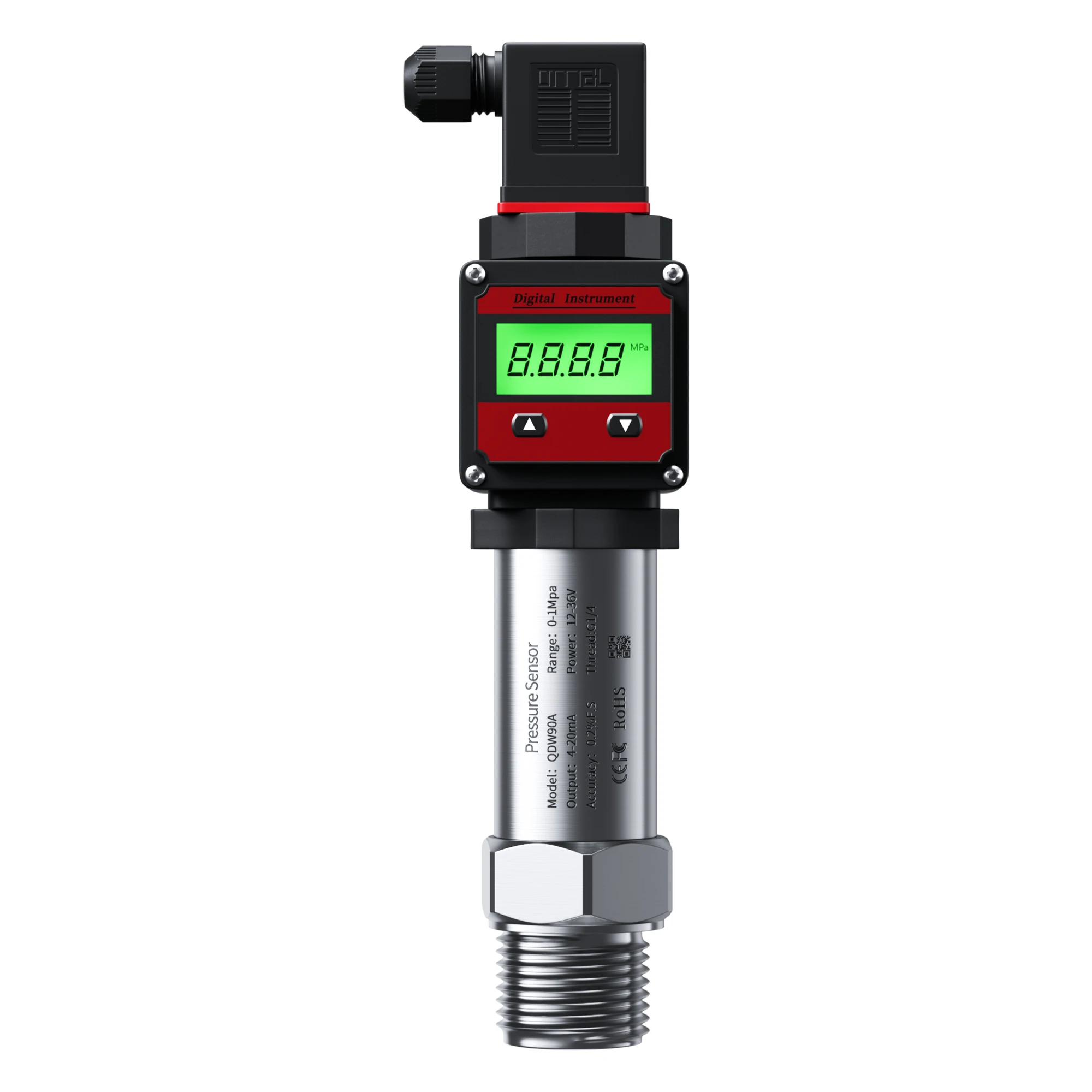 Digital Pressure Transmitter RS485 0-10V 4-20mA with 0-4bar 0-100bar 0-300bar LCD Pressure Transducer M20*1.5 Sensor pressure sensor