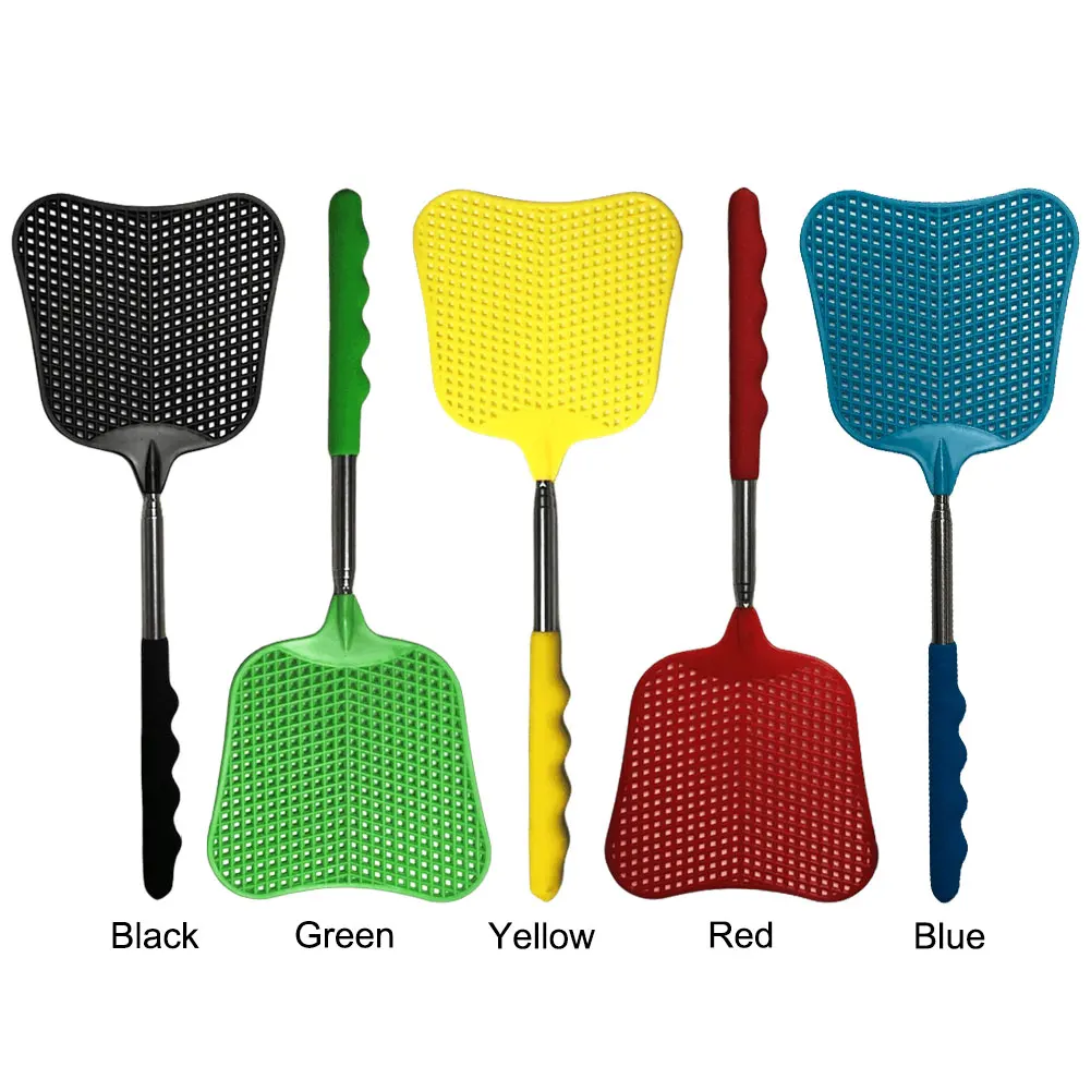 Telescopic Fly Swatters with Anti-Slip Handle Retractable Fly Swatter Manual Bugs Killer Tools 2Pcs for Classroom Use