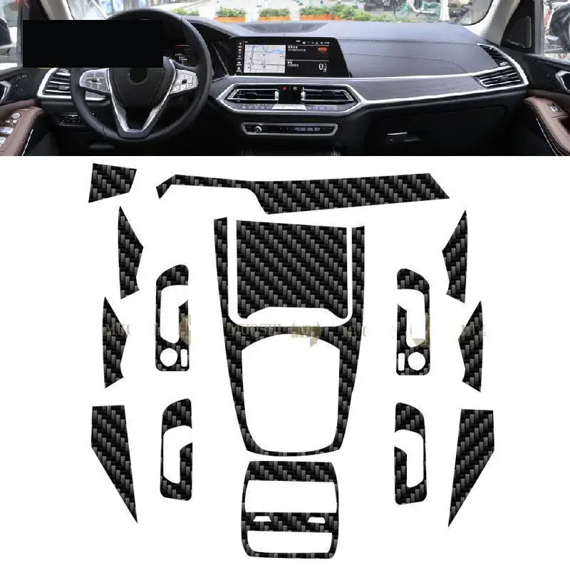 

For BMW G07 X7 2019-2022 Car interior carbon fibre Film 5D PET Center console Anti scratch resist film Accessories refit PPF