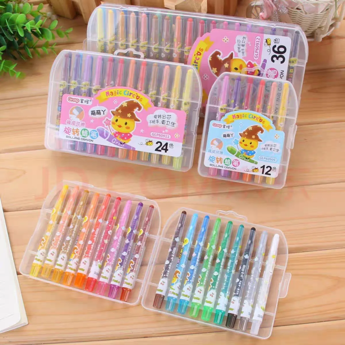 Rotating Crayons Oil Pastel Brush Set For Kindergarten Primary School Students