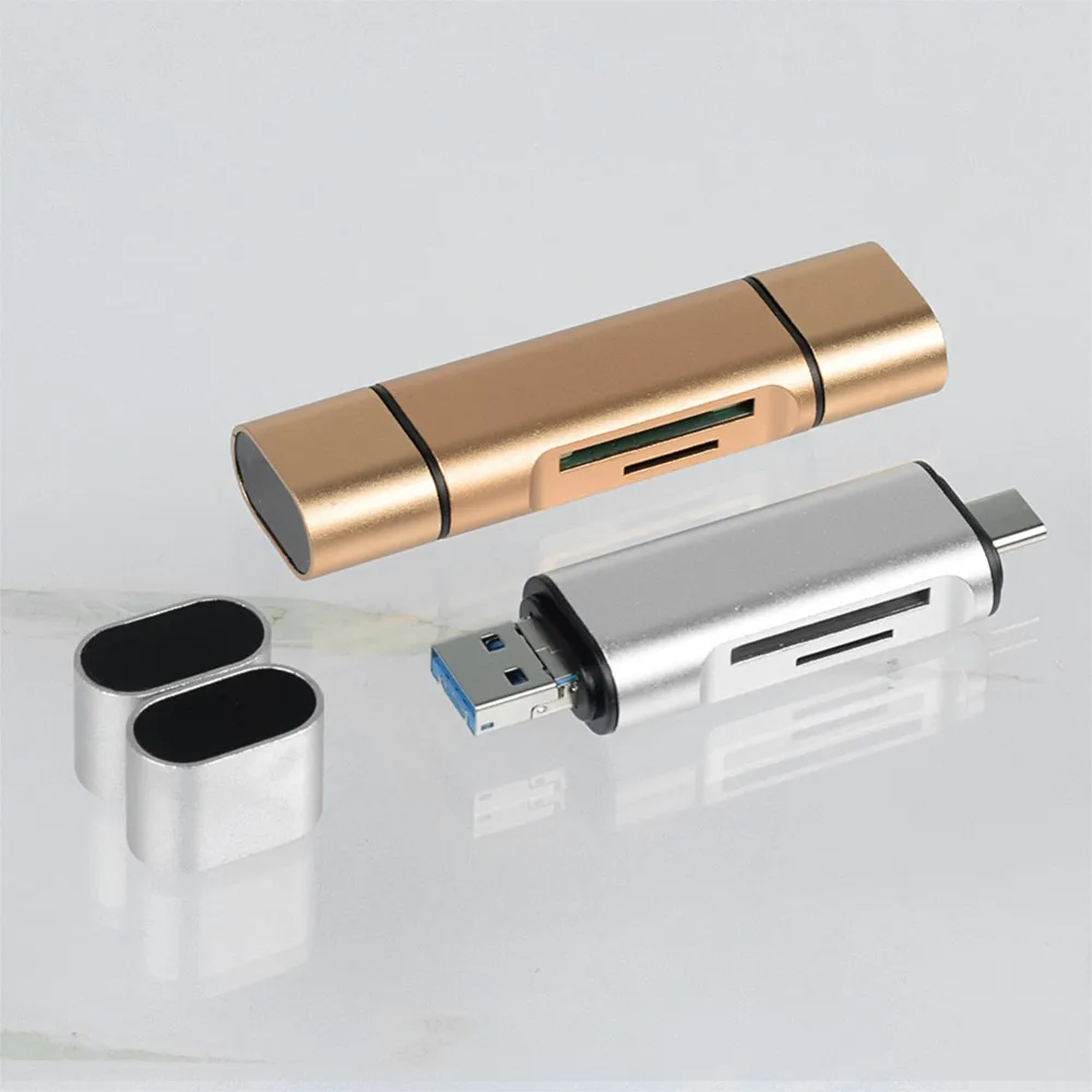 3-in-1 SD Card Reader USB 3.0/Micro USB/Type C Smart Memory Card Reader OTG Flash Drive Adapter For Samsung Macbook