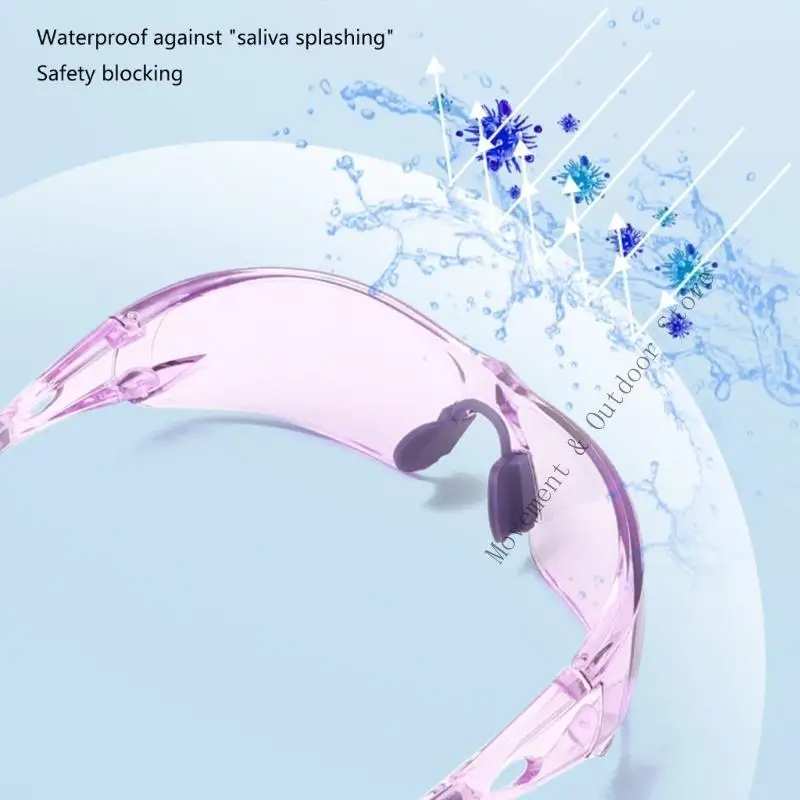 야외 스포츠 및 실험실 용 T4MF Clear PC Windproof Glasses Antiog 스크래치 저항성 프레임 안경