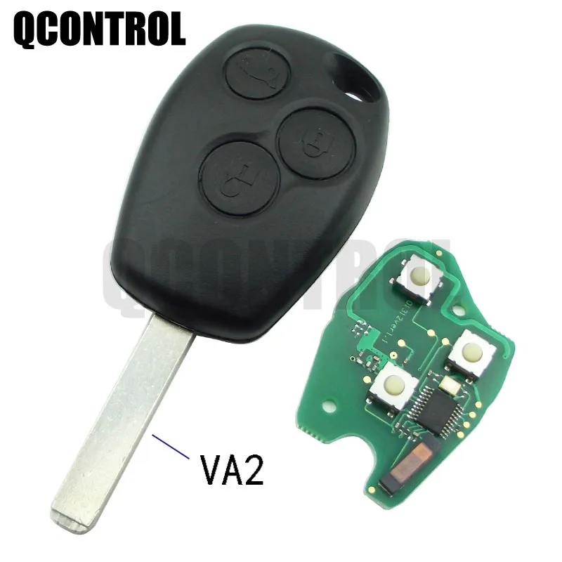 QCONTROL 433MHzCar Door Lock Remote Key Fit for Renault Clio Scenic Kangoo Megane with PCF7946/PCF799 47/4A Chip VA2 blades