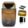 Kemei-KM-TX10 Men's Shaving Machine Dual Foil Blades USB Fast Charging LED Display Professional Hair TrimmerHair Cutting Machine 1