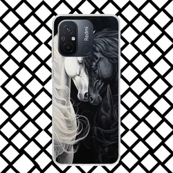 Elegant Black Horse Soft Phone Case - Animal Design Protective Cover - Redmi K30 Pro (HA015 - 1)