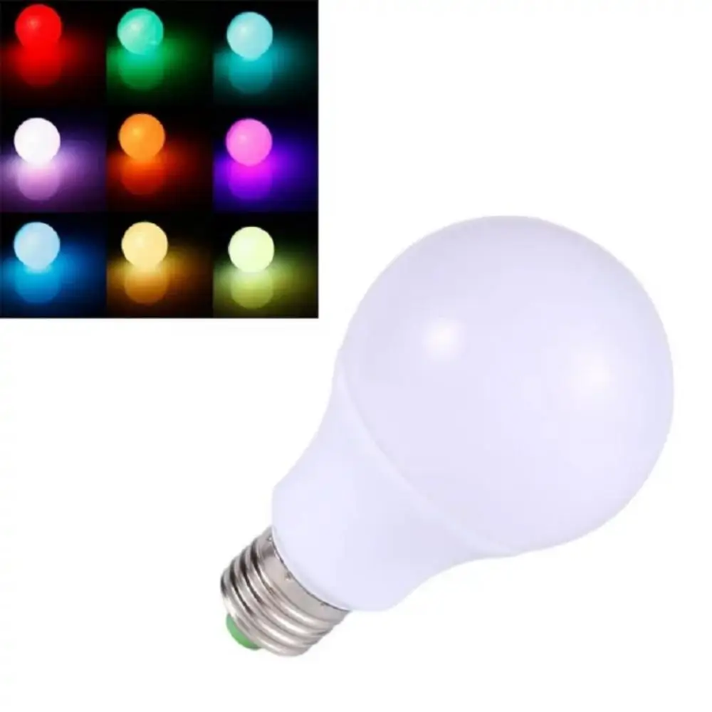 LED Color Changing Light Bulb with Remote Control 16 Different Color Choices Smooth Fade, Flash Strobe Mode Smart Remote indmird led color changing light bulb with remote a19 e27 white 5w 450lm dimmable rgbw led light bulb 12 color choices