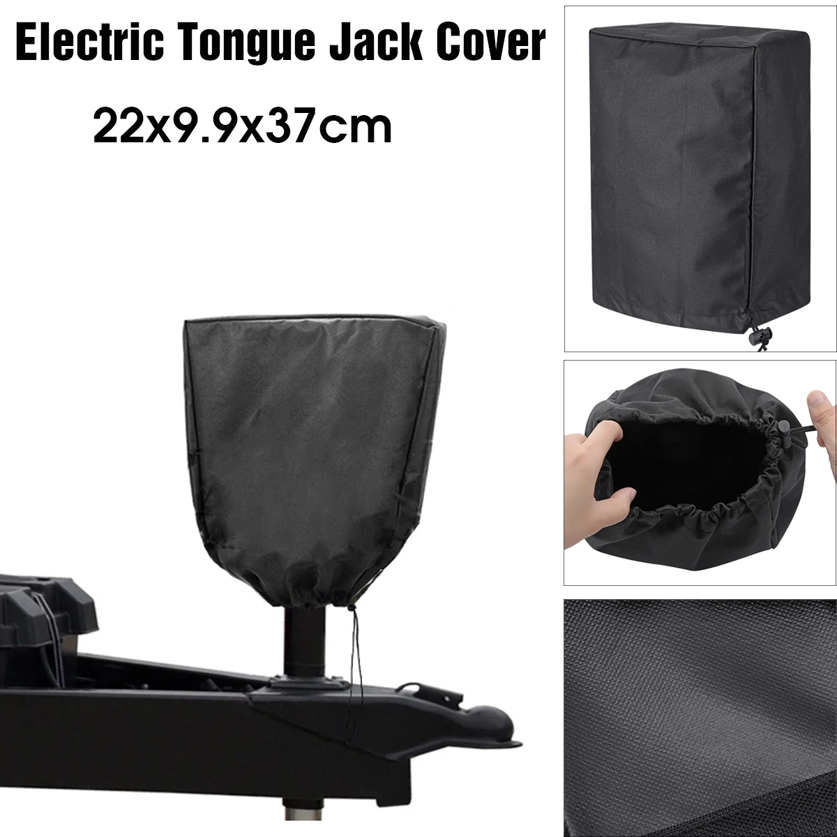 Electric Tongue Jack Cover 600D Universal Waterproof Trailer RV Electric Tongue Jack Protective Cover for Camper universal electric air conditioner fan 12v ac conditioning 24v for car truck caravans bus boat van truck rv motorhome camper