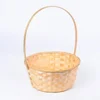 New Handmade Storage Basket Kitchen Accessories Durable Rattan Fruit Basket Multifunction Long Handle Bamboo Flower Basket 1