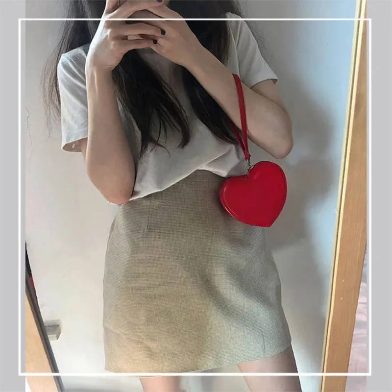 PU Leather Womens Wallet Heart Bag for Girls