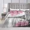 Paris Eiffel Tower Throw Blanket Ultra Soft Warm All Season Decorative Flannel Blankets for Bed Chair Car Sofa Couch Bedroom 2
