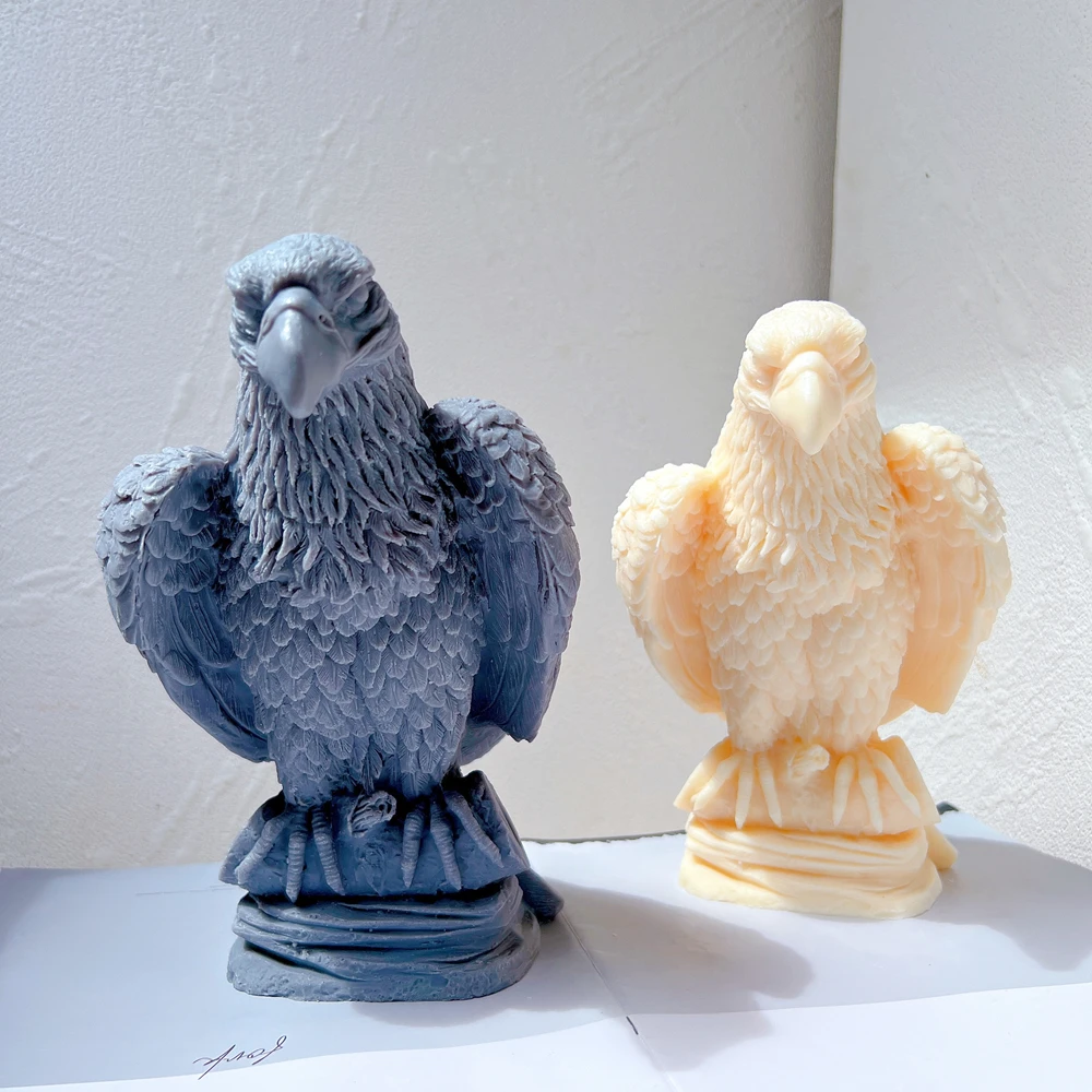 EagleSculptureCandleSiliconeMoldCarvedAnimalWaxMoldsSittingOn