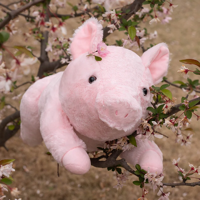 

55cm Simulation Cute Pink Pig Plush Toy Kawaii Stuffed Animals Piggy Plushies Doll Cartoon Soft Kids Toys for Girls Boys Gifts