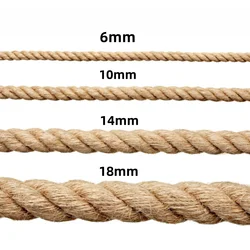 Natural Hemp Rope for DIY Crafts and Outdoor Use - Eco - Friendly and Durable (6mm20M)