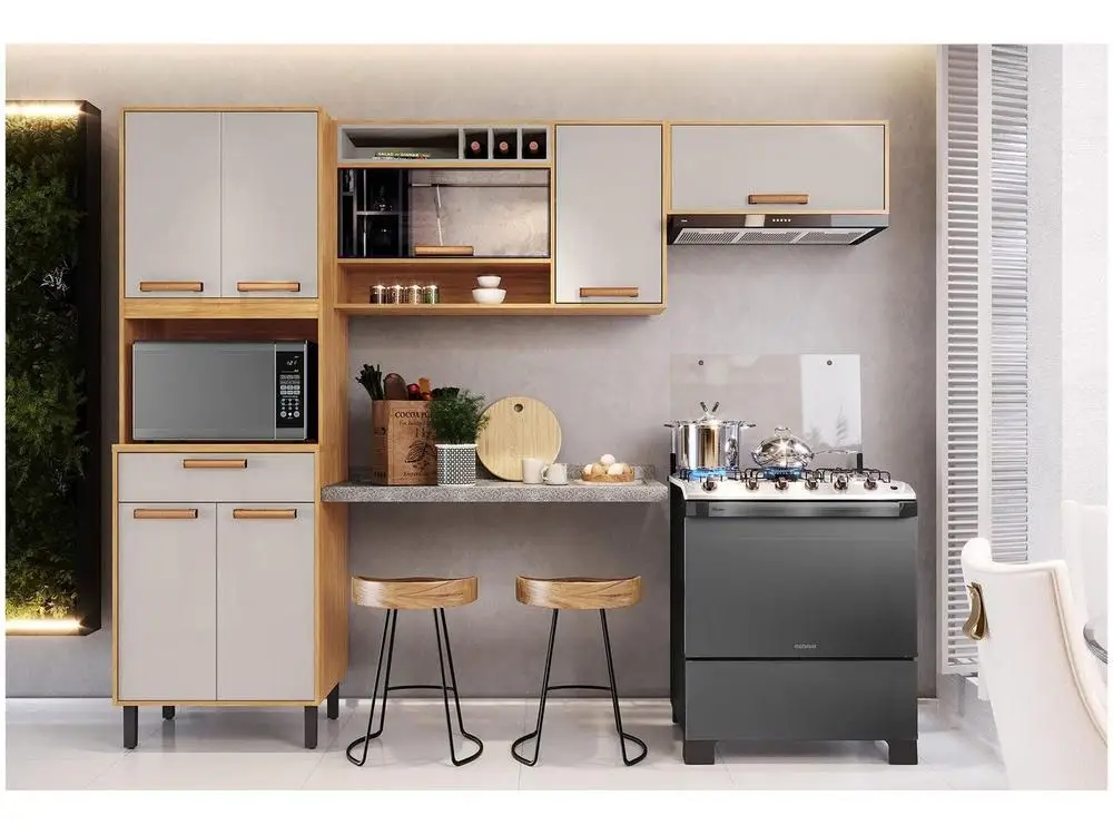 Cozinha Compacta Itatiaia Nápoles 7 Portas 1 Gaveta 6