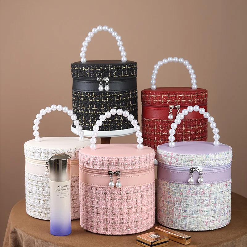 Feng Shui Bucket Bag for Women, Large Capacity, Makeup Box, Cosmetic Storage, Water Bucket Bag, Light Luxury, Fragrance