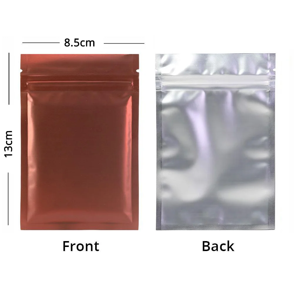 Eco-Friendly Reusable Frosted Mylar Zip Lock Pouches