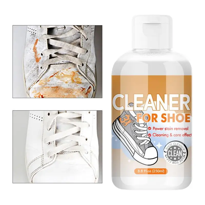250ml sneaker cleaner advanced protective care Excellent cleaning power Mild formula White shoe cleaner for suede leather etc