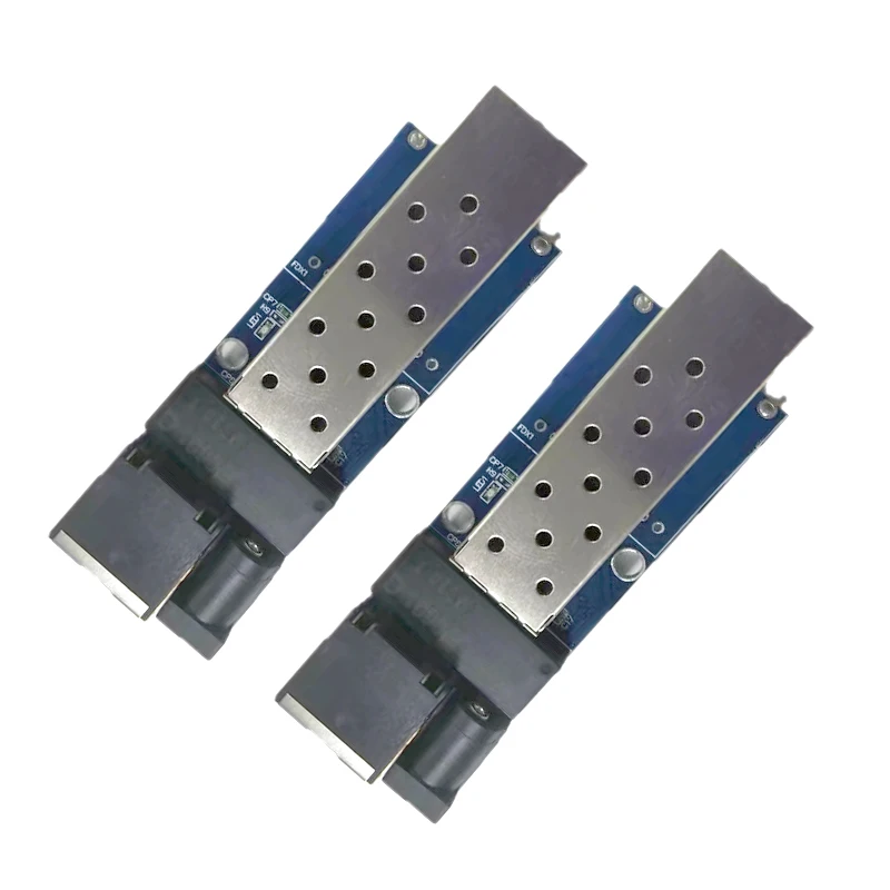 2PCS 1 Fiber 1 RJ45 SC 10M/100M/1000M Mini SFP Optical PCBA Board 1.25G Fiber Ethernet Media Converter PCBA