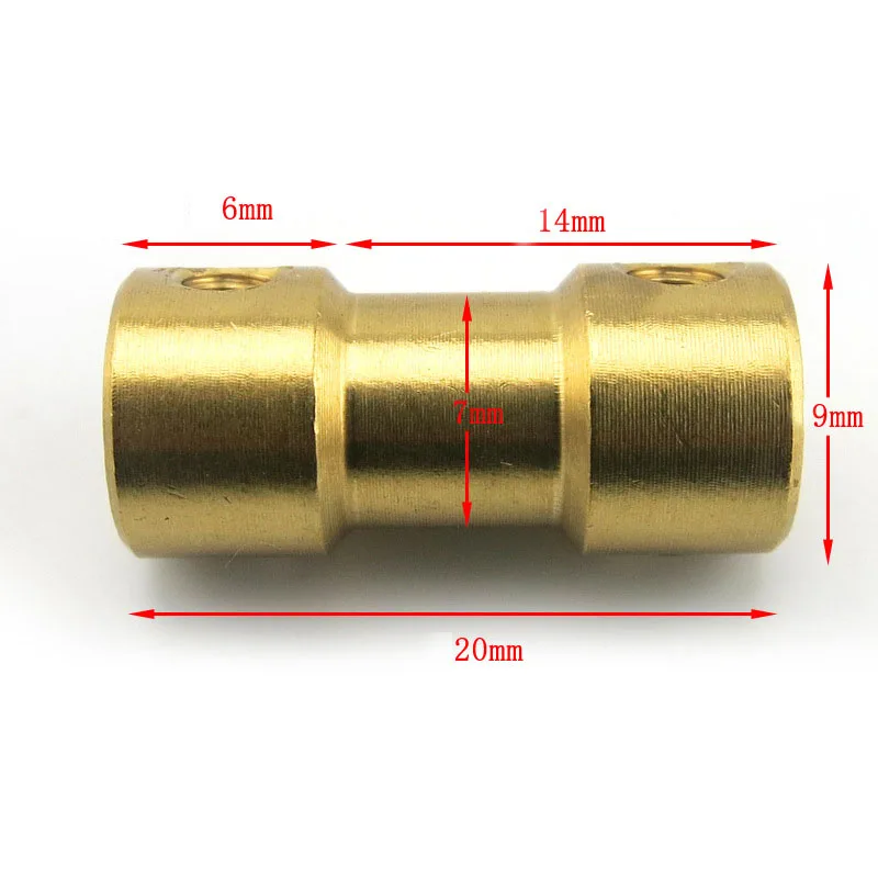 Rigid Shaft Coupler Shaft Coupler Shaft Connector Brass Rigid Motor Shaft Coupling Coupler Motor Transmission Joint 2mm 2.3mm 3mm 3.17mm 4mm 5mm 6mm