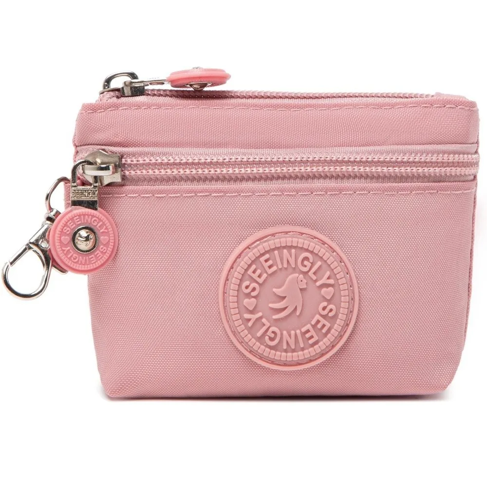 Sleek Women's Nylon Waterproof Wallet with Keychain & Coin Holder