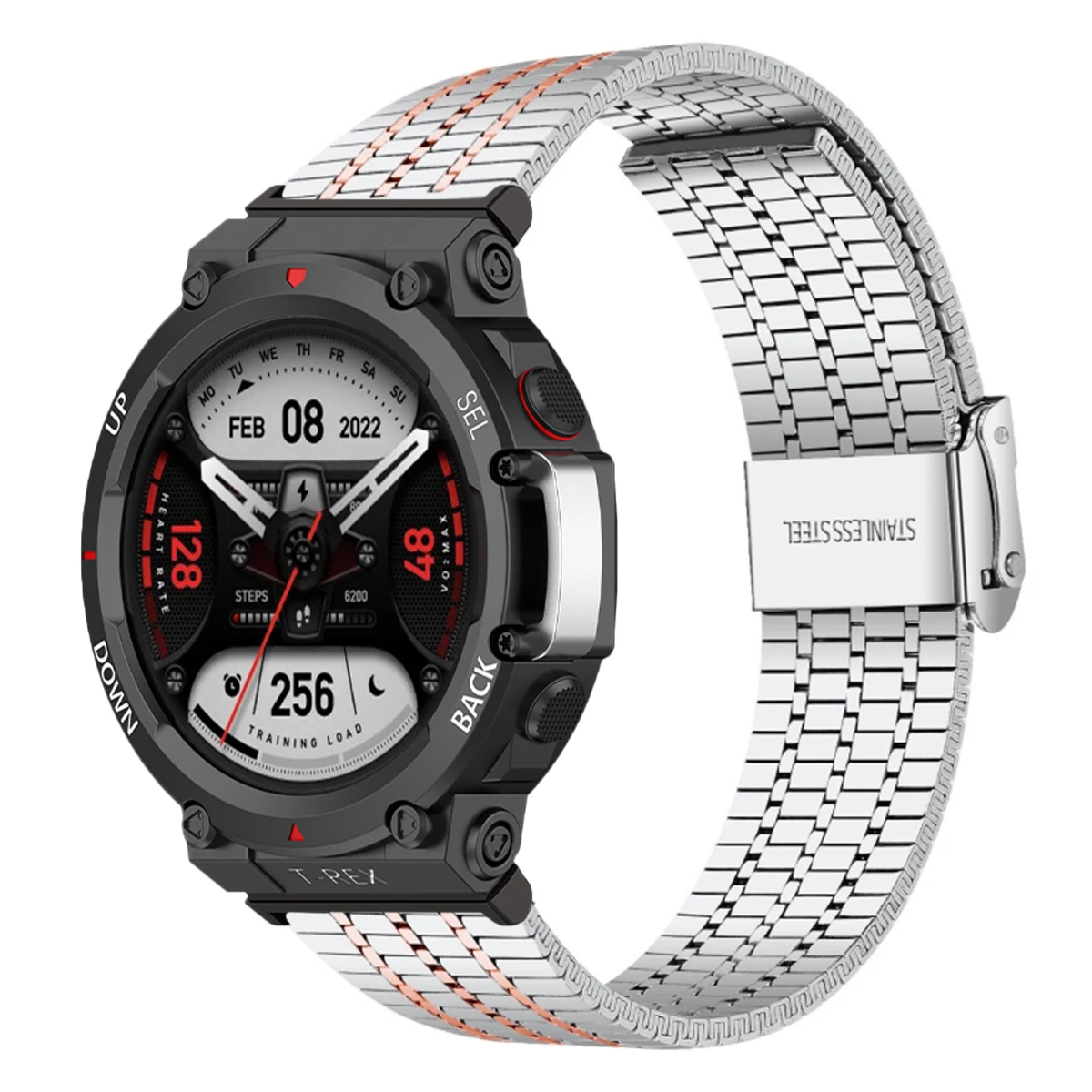 Elegant Stainless Steel Watchband - Premium Metal Strap Bracelet