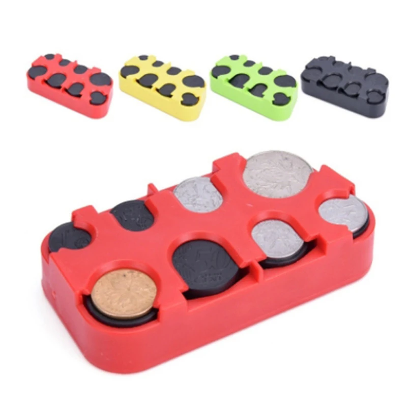 Coin Wallet Plastic Mini Euro Coin Dispenser Car Storage Bank Holder Case