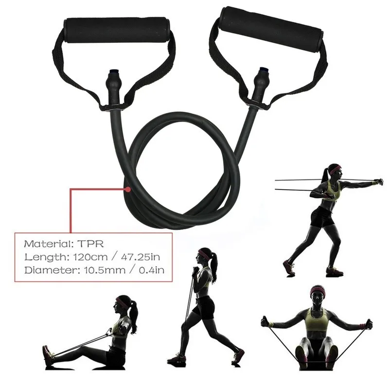 Yoga Elastic Band 5 Levels Resistance Bands with Handles