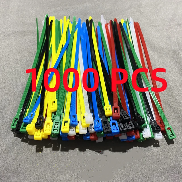 300/100Pcs Nylon Cable Ties Adjustable Colorful Self-locking Cord Ties  Straps Fastening Loop Reusable Wire Ties For Home Office