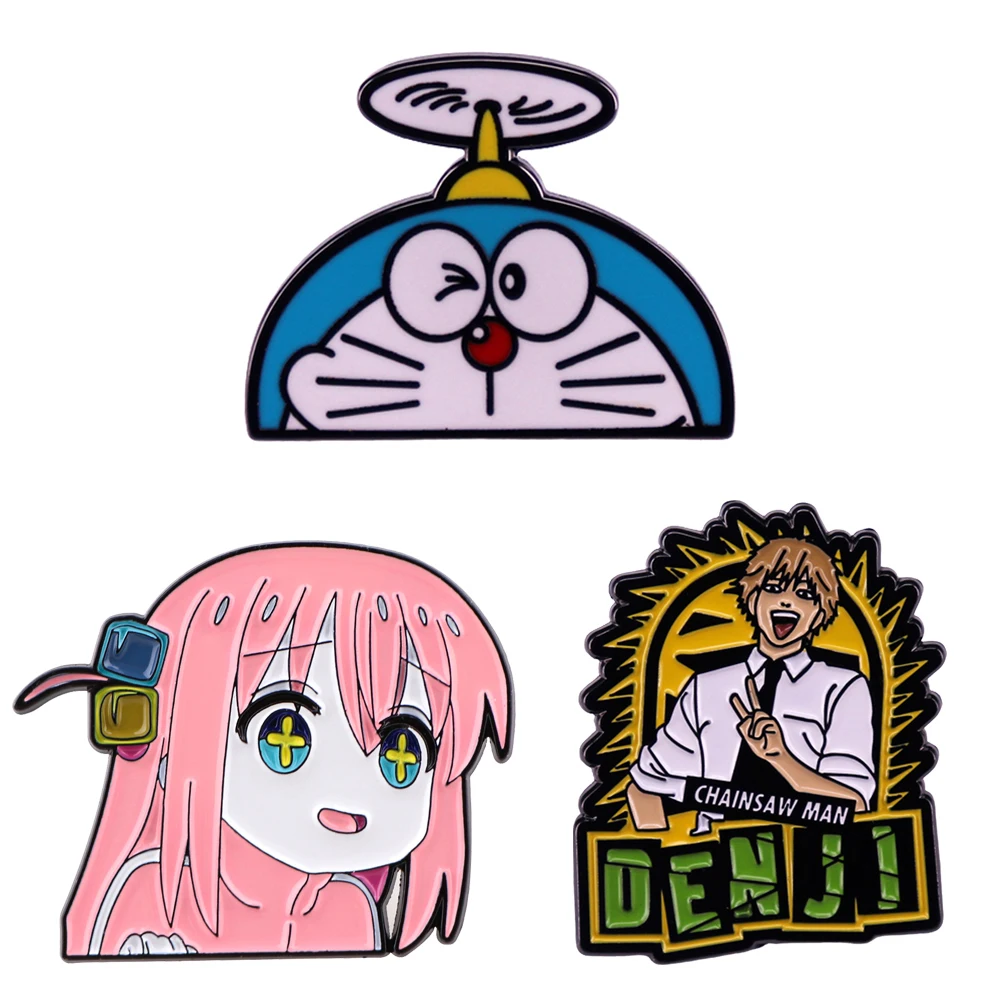 

Anime Badges On Backpack Enamel Pin Cute Girl Brooch for Women Clothing Accessories Manga Brooches Jewelry