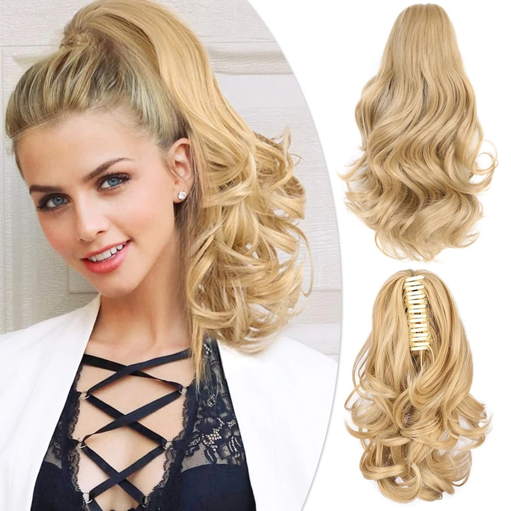 

12inch Body Wave Claw Clip In Ponytail Hair Extensions wigs Short Curly Synthetic Hairpiece Ponytail for Women Hair Accessories