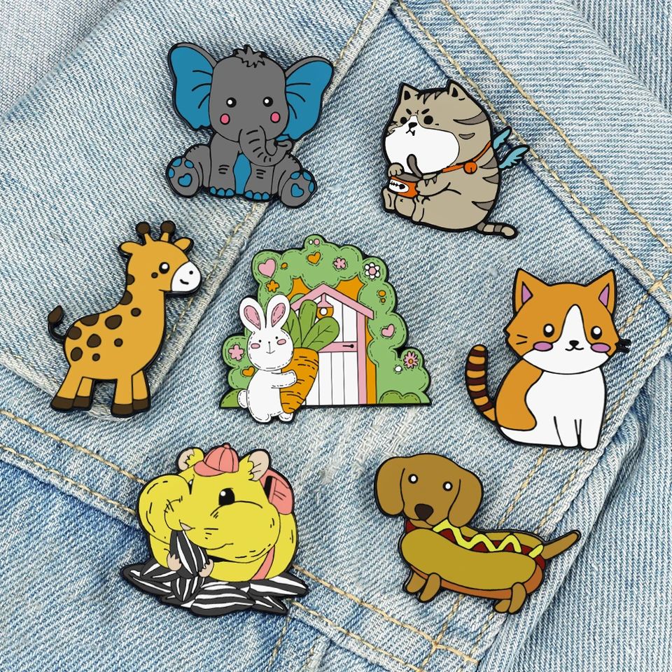 Spilla Da Pesca Con Gatto - Smalto Colorato, Design Cartoon, Per Zaini E Abiti - Foto 7