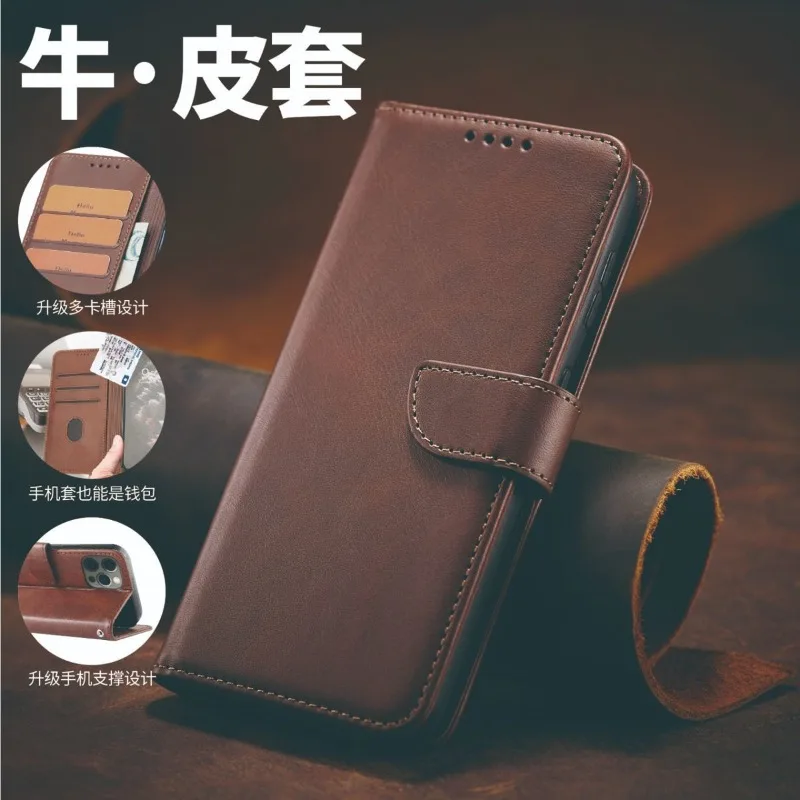 Premium PU Leather Flip Cover with Card Holder and Shockproof Protection